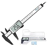 Kynup Digitaler Messschieber mit großem LCD-Bildschirm, Digitale Schieblehre, Millimeter/Zoll Umwandlung, Leichter Messwerkzeuge Messschieber, Kohlefaser, 150mm Caliper with Large LCD Screen