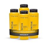 Vitalcare | Nutritive pflegendes und regenerierendes Shampoo, Shampoo für trockenes und glanzloses Haar, mit pflanzlichen Ceramiden und Panthenol, 4 x 500 ml
