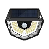 Lpoppcx Solarlampe Für Zaun - Wasserdichte Solar Außenstrahler,Bewegungsmelder-Beleuchtung Gartendekoration für Camping, Auffahrt, Gehweg, Zaunpfosten, Treppe, Terrasse, Balkon, Poolbereich,