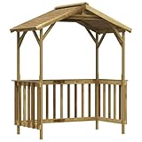vidaXL Kiefernholz Imprägniert Grillpavillon Pavillon Grillzelt Grillhütte Grill Überdachung Windschutz Grillüberdachung 163,5x93x210cm