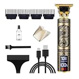 UUE Haarschneidemaschine Set, 3 Motorstufen Haarschneider Herren, R-Klinge mit 4 Kamm LED-Display Rasierer Herren Elektrisch, T-förmiger Trimmer Nasenhaartrimmer Körperhaartrimmer