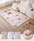 Wolkenweiche Spielmatte Baby 160x120x1,5cm – Kinderzimmer Teppich mit hochwertigem Memory-Schaum – Krabbelmatte Baby mit rutschfester Unterseite – Autoteppich für Kinder, Kinderteppich, Straßenteppich