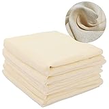 Passiertuch Käsetuch Cheesecloth Leinentuch 6Stück Reine Baumwolle Wiederverwendbar und Waschbar Ungebleichte Seihtuch für Hausgemachten Käse Nussmilch Beeren Obstsaft und Gemüsesaft Abseihen 50x50cm