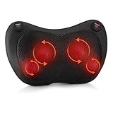 AERLANG shiatsu massagegerät,nackenmassagegerät mit wärme,Massagekissen für Nacken Schulter rücken massagegerät,3D-Tiefenmassagegerät, Geschenke für Männer, Frauen, Heimbüro-Autonutzung