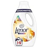 Lenor Waschmittel Flüssig, Flüssigwaschmittel, Color Waschmittel, 19 Waschladungen, Farbschutz, Goldene Orchidee