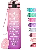 HydroPal Trinkflasche 1l, BPA-Frei, Wasserflasche für Uni, Sport, Fitnessstudio, Büro, Fitness, Fahrrad, Outdoor und Laufen aus Tritan - Leicht, Stoßfest, Wiederverwendbar