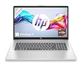 HP Laptop mit 17,3 Zoll FHD Display, AMD Ryzen 7 5700U, 16GB DDR4 RAM, 512 GB SSD, AMD Radeon-Grafik, Windows 11, QWERTZ-Tastatur, Silber