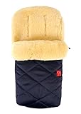 Lammfell Fußsack Natura, navy