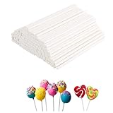 HarttiHome 100PCS Lollipop Sticks, 4 Zoll Kuchen Pop Sticks Papier Sticks für Cakepop, harte Süßigkeit, Cupcake Toppers, Regenbogen Süßigkeiten, Süßigkeiten Äpfel, Schokolade, Kekse