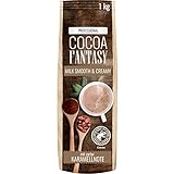 Cocoa Fantasy Milk Smooth & Creamy, 1kg Kakao Pulver für cremige heiße Schokolade, Trinkschokolade, 14% Kakaoanteil
