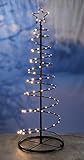 Haushalt International HI Weihnachtsbaum 120 cm aus Metall Tannenbaum Christbaum 100 warmweiße LED