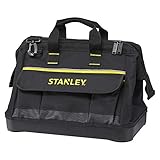 Stanley Werkzeugtasche (44,7 x 27,5 x 23,5 cm, robuster Kunststoffboden, verstärkte Ecken, stabiles 600 Denier Nylon, verstellbarer Schultergurt, wasserdicht) 1-96-183