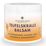 CristinenMoor hochwertiger Teufelskralle Balsam -500ml - mit 100% natürlicher Wurzel der südafrikanischen Teufelskralle & Oliven-, Lavendel- und Rosmarinöl, intensive Gelenkpflege, bei schuppiger Haut