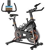 Micyox Ergometer Heimtrainer Fahrrad, TH-X3 Fitnessbikes mit Magnetischem Widerstand, Indoor Kardio Training, LCD Monitor mit IPad-Halterung Hometrainer 150 kg Belastbar