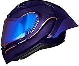 NEXX X.R3R Hagibis Helm (Lila, L (59/60), ECE, Motorrad)