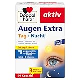 Doppelherz Augen Extra Tag + Nacht - Mit Lutein, Zeaxanthin - 5 Vitamine plus Folsäure - 90 Kapseln