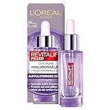 L'Oréal Paris Hyaluron Serum, Revitalift Filler, Anti-Aging Gesichtspflege, Anti-Falten, Mit 1,5% purer Hyaluronsäure und Vitamin C, 30 ml