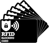 RFID-Blockierkartenhalter, RFID-blockierend, 6 Stück, ultradünn, Anti-Diebstahl, ultradünn, minimalistisch, sicher, Bankkartenhalter, Bankkartenhalter, NFC-Blocker für Conta
