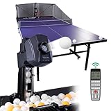 Tischtennis Roboter, Tischtennis Roboter Ballmaschine mit Netz, Table Tennis Robot für Einzeltraining kein manuelles Ballsammeln