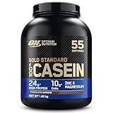 Optimum Nutrition Gold Standard 100% Casein langsam abbauendes Proteinpulver mit Zink, Magnesium & Aminosäuren, fördert Muskelwachstum & Reparatur über Nacht, Chocolate Supreme, 55 Portionen, 1,82 kg