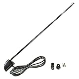 tomzz Audio 1000-050 Holmantenne UKW AM FM 3 Teleskope ca. 1,20m schwarz DIN Anschluss für PKW LKW Busse Wohnmobile Geländewagen
