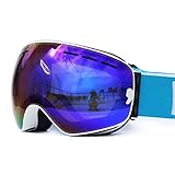 YJYJY Skibrille, Anti-Beschlag-Doppelschicht-Skibrille, große Gläser, Skimaske, Brille, Skifahren, Schnee, Snowboardbrille, Spiegel-Polarisierbrille für Herren, Schneebrille