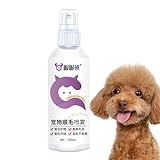 Qutalmi Spülungsspray für Hunde, 100 ml, desodorierendes Katzen-Entwirrungsspray für verfilztes Haar, antistatisch, pH-ausgeglichener Haarentwirrer, langanhaltend