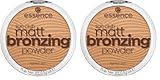 essence sun club matt bronzing powder, Bronzer, Nr. 01, Nude, mattierend, matt, für trockene Haut, für unreine Haut, vegan, ohne Alkohol, ohne Konservierungsstoffe, ohne Parabene, 2er Pack (15g)