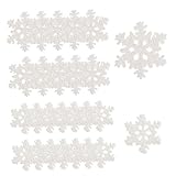 Angoily 100 Stück DIY zubehör Wunderland Weihnachtsdekorationen Party für winterdeko weihnachtsbaumdeko schneespray Weihnachten Mini-Handwerk Mikrolandschafts-Schneeflockendekore Harz Weiß