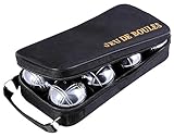 Engelhart - 010203 - Transporttasche mit 8 Boules Pétanque - Inklusive Distanzmesser - Praktische Tasche - Outdoor-Spiel - Metall-Boules und Holz-Cochonnet - Ab 6 Jahren