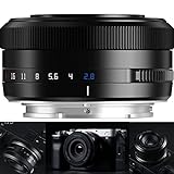 TTARTISAN 27mm F2.8 Objektiv Autofokus APS-C für spiegellose Kamera nur für Sony E-Mount Kameras A5000 A6600 NEX-3 NEX-3N NEX-7 NEX5 CA7 A7I A7R A7S A7SI A7SII A9 und mehr.(schwarz)