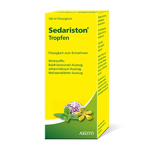 Sedariston® Tropfen bei Unruhe, Stress, Anspannung, Schlafproblemen, pflanzliches Arzneimittel aus Johanniskraut, Baldrian + Melisse, 100 ml