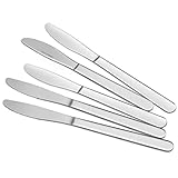 Funnydin Tafelmesser aus Edelstahl, 24 Stück Messer Set (8,3 Zoll/20cm), Edelstahlmesser, Hochglanzpoliert, spülmaschinenfest, Essmesser für Küchen und Restaurants