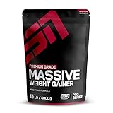 ESN Massive Weight Gainer, Vanilla Ice Cream, 4 kg, ideal für die Massephase, bis zu 536 kcal pro Portion, Pulver zum Masseaufbau und Zunehmen - made in Germany