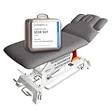 Promafit® Elektrische Massageliege Houston – VERGLEICHSSIEGER* – inkl. 3-teiliges Kopfteil, Armablagen & Papierrollenhalter – Ideal für Kosmetik & Therapie (höhenverstellbare 2-Zonen-Liege)