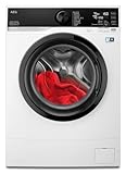 AEG Kompakte Waschmaschine nur 487 mm Tiefe, Serie 6000 ProSense-Mengenautomatik, 7,0 kg, Leise, Wasserstopp, 1400 U/min, Leichtbügeln- und Anti-Allergie-Programm, Inverter Motor, LSR6F75470