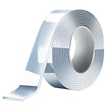 Starkes doppelseitiges Klebeband - klare Montagestreifen, Hochleistungskleber | Wiederverwendbare transparente Bonding -Lösung, Wandsicherstab auf Klebeband, vielseitige Grip -Rolle mit für Tepp
