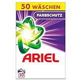 Ariel Waschpulver 3.25KG, 50 Waschladungen, Farbschutz, Strahlende Reinheit Bei Niedrigeren Temperaturen Und Anti-Rückstands-Technologie
