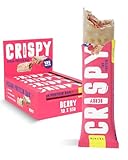 VETAIN Vegan Proteinriegel - Crispy Berry - 12g Protein pro Riegel - schokoladiger, knuspriger Eiweißriegel - 100% cleane Zutaten - frei von Sucralose & Maltit - Low Sugar & Sojafrei - 12 x 55g