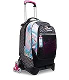 Seven TROLLEY Rucksack mit Trolleyfunktion, Schulranzen mit Rollen,3 in 1, Abnehmbarer Rucksack, ab 1. Klasse, für Schule,Gymnasium,Reisen&Freizeit, Mädchen&Jungen, JACK-3WD FEELING FREE, mehrfarbig