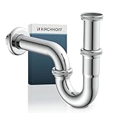 KIRCHHOFF 98801110 Röhrensiphon Siphon, Abfluss, Ablaufgarnitur für Waschbecken und Waschtisch, Geruchsverschluss, Abflussrohr, 1 Stück