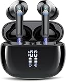 Bluetooth Kopfhörer, Kopfhörer Kabellos Bluetooth 5.3 In Ear, 4 HD Mikrofon, 48 Std Spielzeit Kabellose Kopfhörer, Tiefer Bass, ENC Noise Cancelling Earbuds, IP7 Wasserdicht Ohrhörer, USB-C, Schwarz