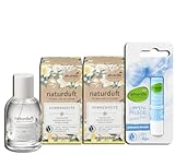 3er Set / 2 x NATURDUFT Sonnenseite Eau de Parfum, 2 x 50 ml - Naturparfum mit voll inspirierender Lebendigkeit. + Lippenpflege