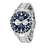 Sector No Limits Herrenuhr aus Stahl, Chronograph, Analog, 43 mm, Kollektion 230, Geschenkideen für Herren - R3273661051, silber / schwarz, One size, Armband