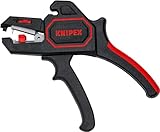 KNIPEX Automatische Abisolierzange, in Blister, 0,2-6 mm², Feinjustierung, einstellbarer Längenanschlag, Abisolierwerkzeug, Abisolierer, 12 62 180 SB