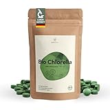 BIO Chlorella Tabletten 1000 x 250 mg, rückstandskontrolliert, nach EU-ÖKO-Standard hergestellt, vegan, laktose- & glutenfrei, ohne Zusätze, Chlorella Bio Presslinge, BIONUTRA®