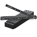 com-four® 5X Zollstock aus Kunststoff - 2 Meter Gliedermaßstab mit 10 Glieder - Meterstab metrisch in schwarz (5 Stück - 2 Meter - schwarz)