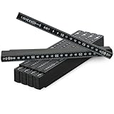 com-four® 5x Zollstock aus Kunststoff - 2 Meter Gliedermaßstab mit 10 Glieder - Meterstab metrisch in schwarz (5 Stück - 2 Meter - schwarz)