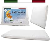 Kinderkissen (100% Made IN Italy und Oeko-TEX®), Atmungsaktives, Milbendichtes Babykissen 40x60 Mit 100% Baumwollbezug, Baby Kissen 1, 2, 3 Jahre