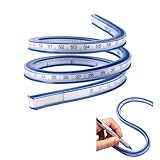 Flexibles Kurvenlineal 60cm Schneiderlineal Kurvenlineal Schneiderbedarf Flexibles Lineal Biegbar Kurvenschablone Nähen Profi Biegbares Weiches Lineal für Zimmerei Zeichnen Kleiderdesign Maß Werkzeug